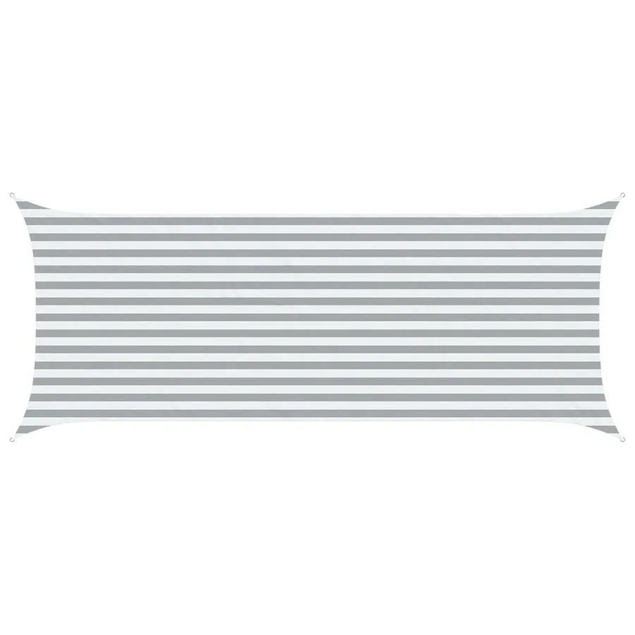 Voile d'ombre Gris clair et blanc 5 x 2 m - 2
