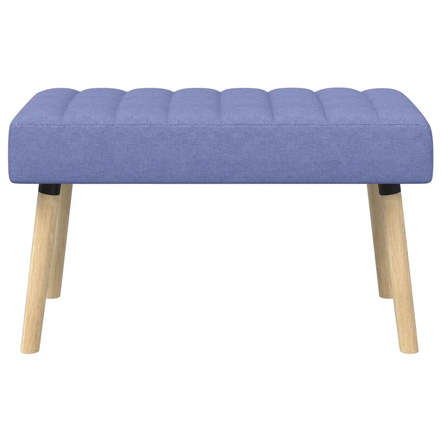 Banc capitonné canal Bleu denim 80 x 40 x 46 cm Tissu - 5