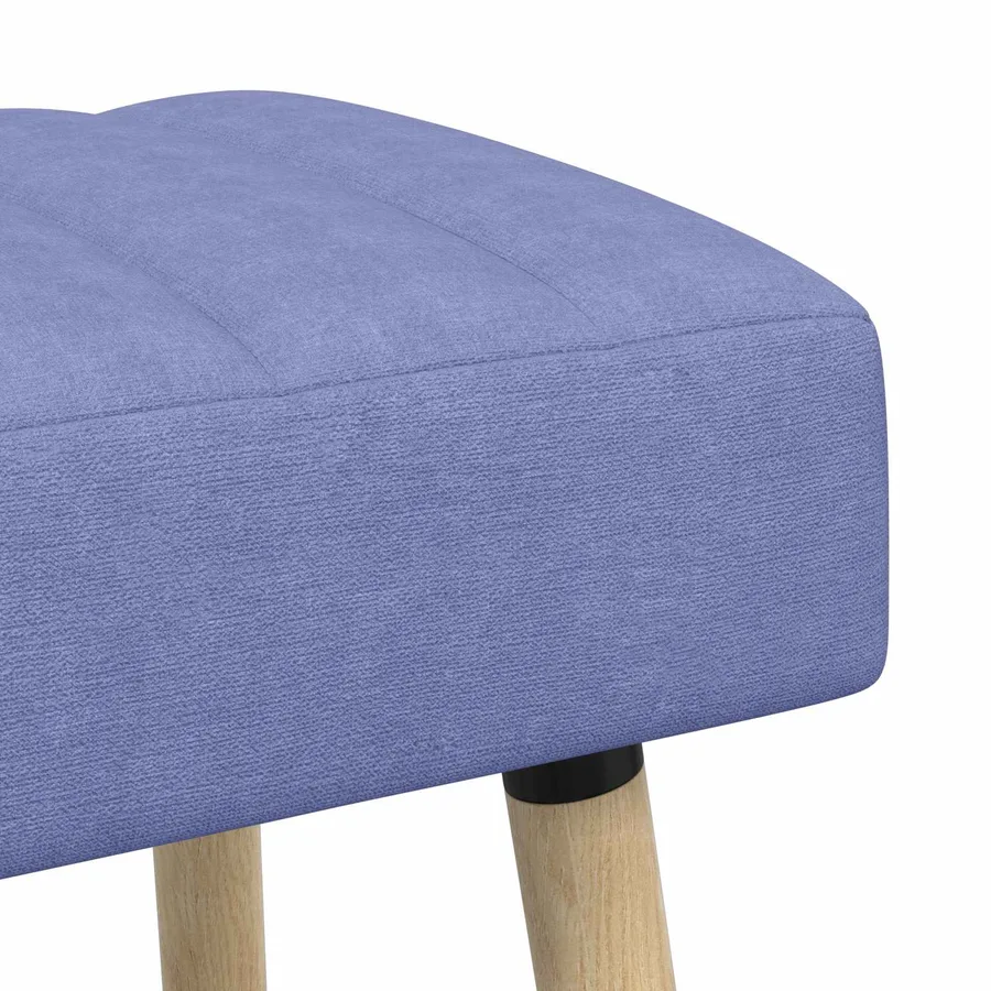Banc capitonné canal Bleu denim 80 x 40 x 46 cm Tissu - 6