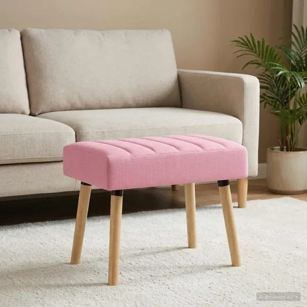 Banc capitonné canal Rose 60 x 40 x 45 cm Tissu