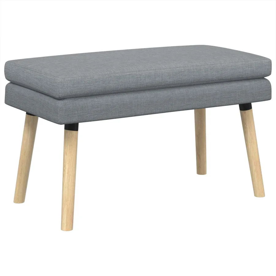 Banc à double couche Gris clair 80 x 40 x 47 cm Tissu - 2