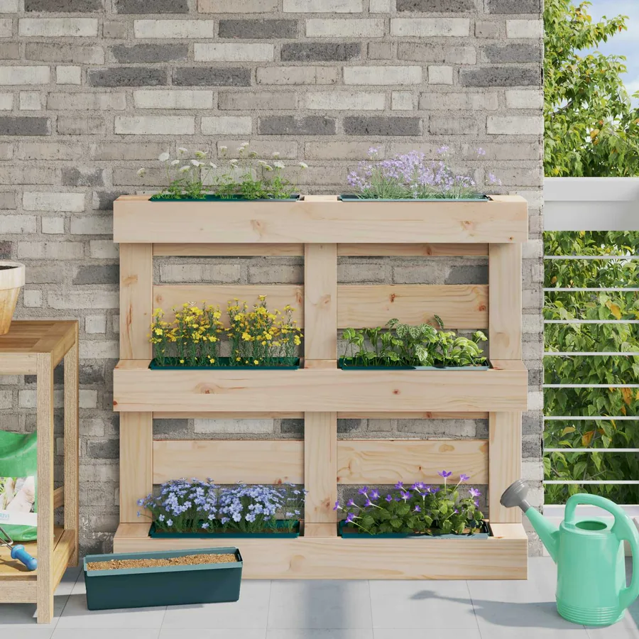 Caisses à fleurs pour palettes Euro 24 pcs Vert