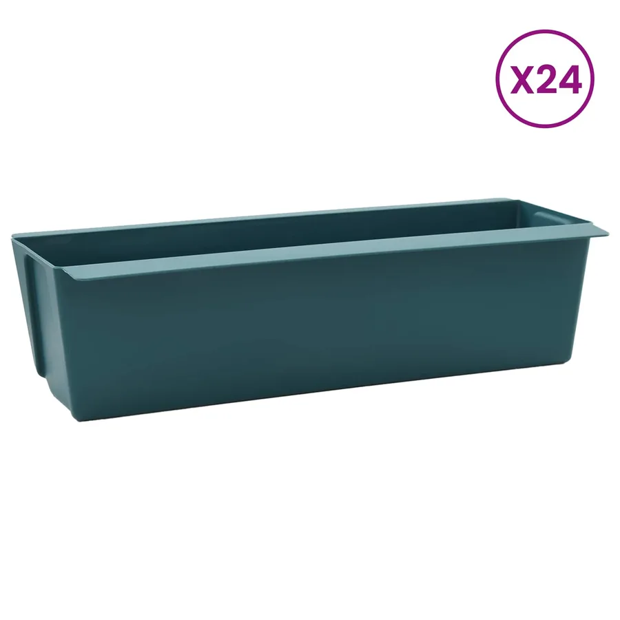 Caisses à fleurs pour palettes Euro 24 pcs Vert - 3