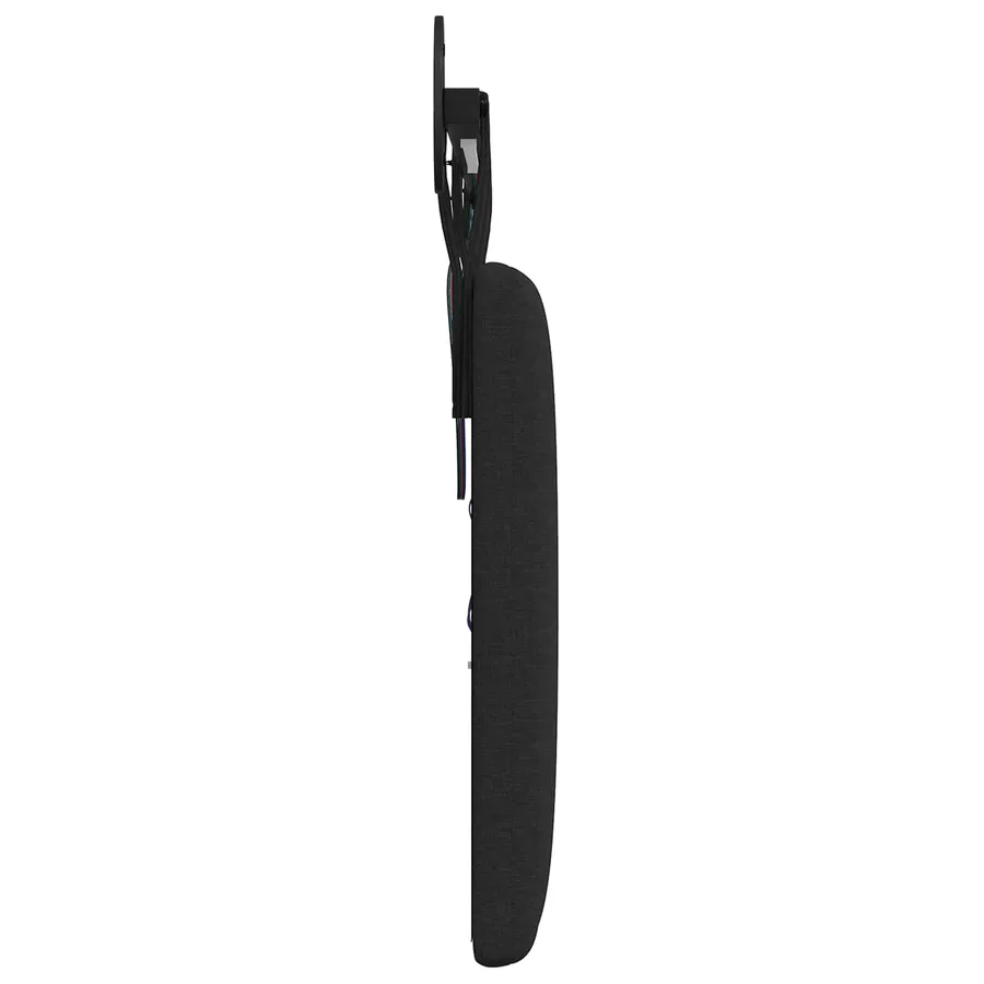 Tête de lit suspendue Avec lumière LED Noir Tissu - 7