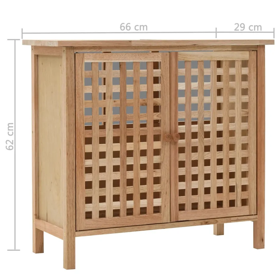 Armoire pour lavabo avec miroir Bois de noyer massif - 13