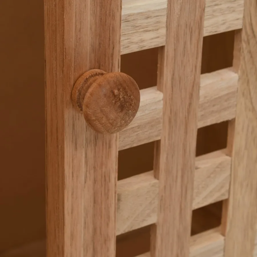 Armoire pour lavabo avec miroir Bois de noyer massif - 5