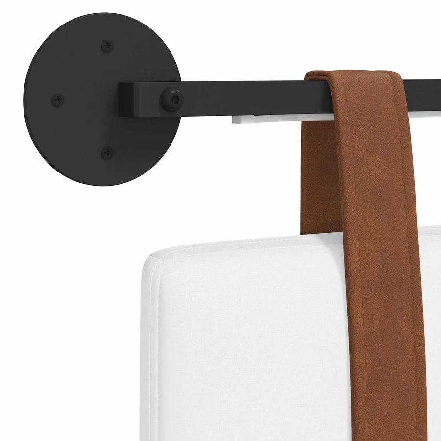 Tête de lit suspendue Avec lumière LED Blanc PU antique - 10