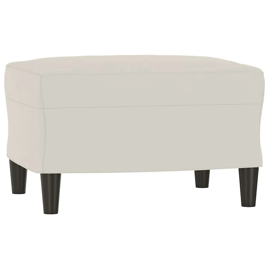 Banc Crème 70x35x41 cm Velours - 2