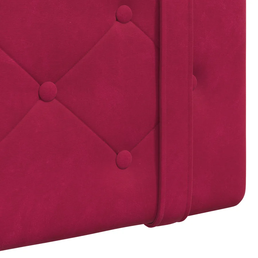 Tête de lit suspendue Avec lumière LED Bordeaux Velours - 9