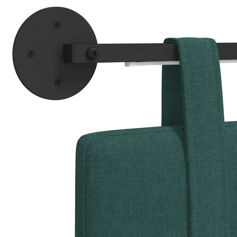 Tête de lit suspendue Avec lumière LED Vert foncé Tissu - 10