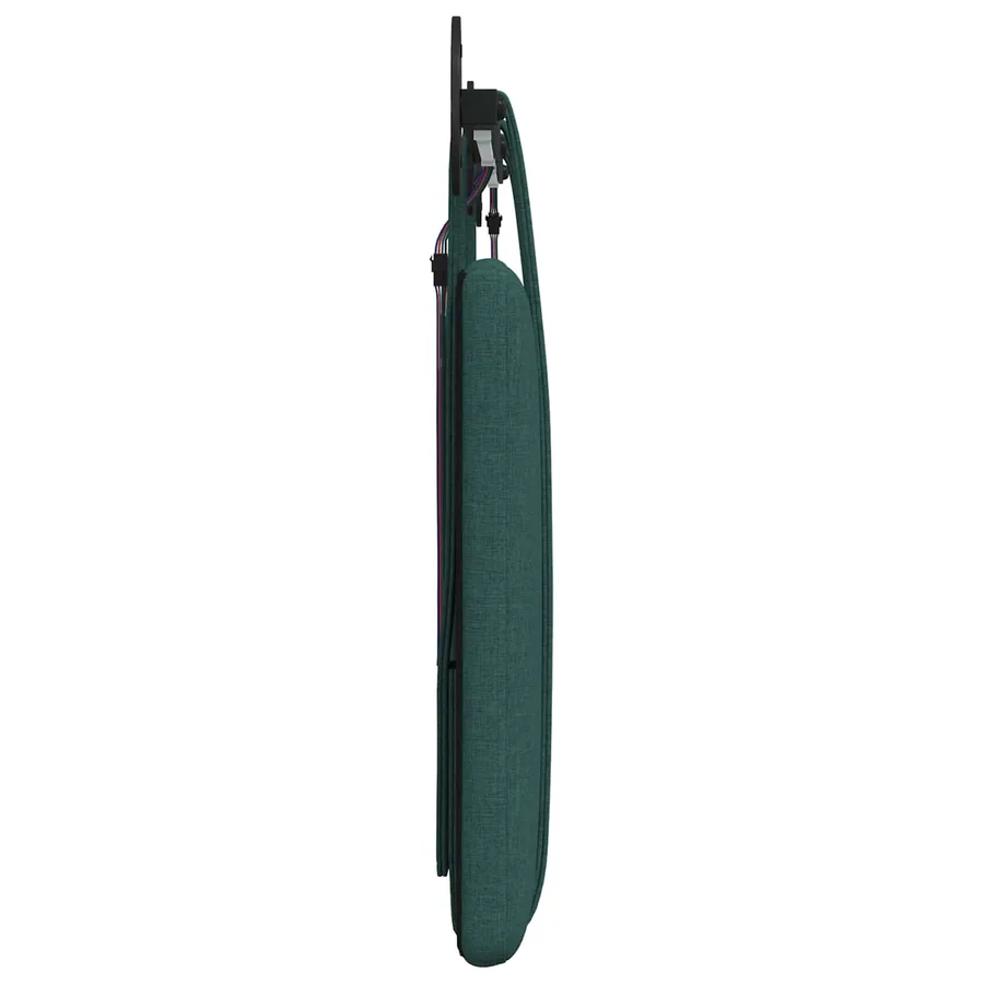 Tête de lit suspendue Avec lumière LED Vert foncé Tissu - 7