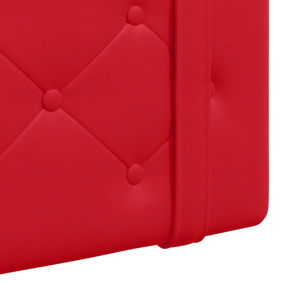 Tête de lit suspendue Avec lumière LED Rouge Simili cuir - 9