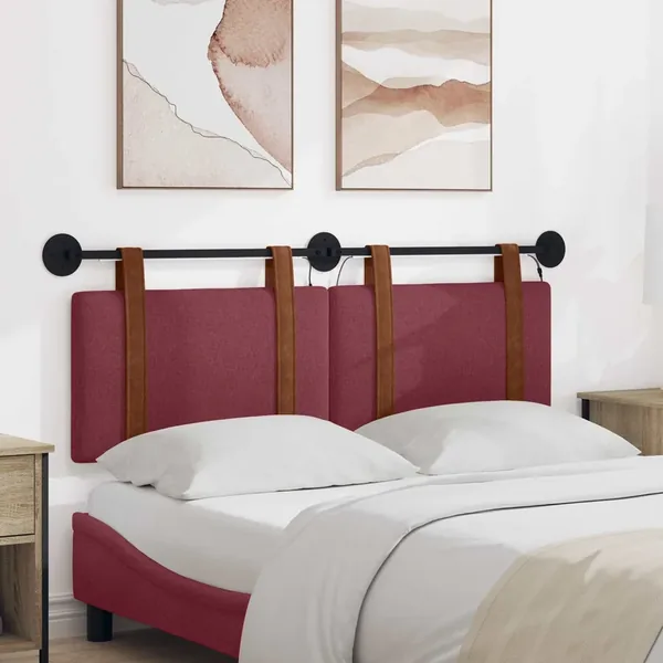 Tête de lit suspendue Avec lumière LED Bordeaux PU antique