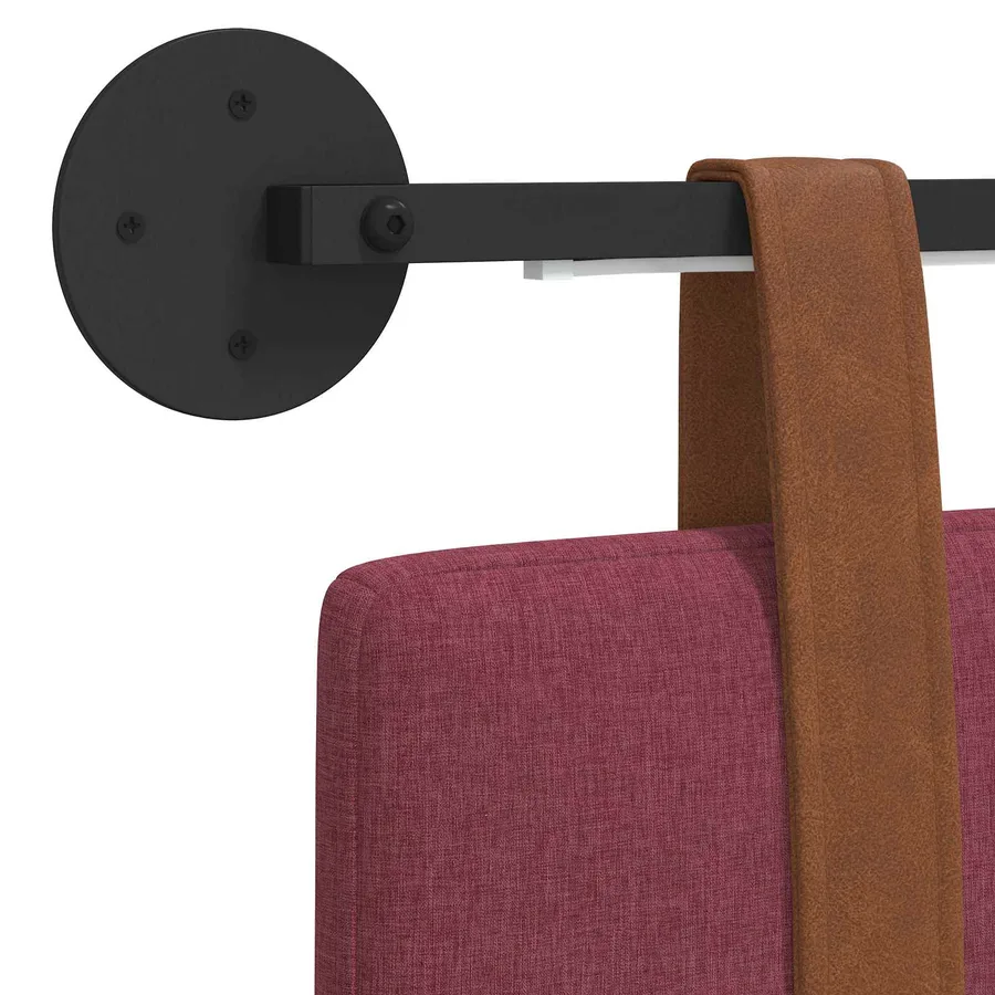 Tête de lit suspendue Avec lumière LED Bordeaux PU antique - 10