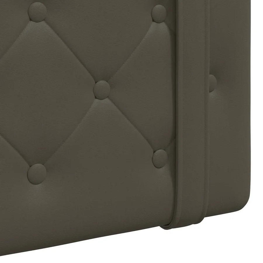 Tête de lit suspendue Avec lumière LED Gris Simili cuir - 9