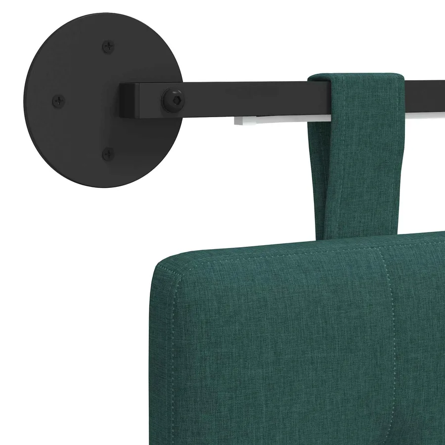 Tête de lit suspendue Avec lumière LED Vert foncé Tissu - 10