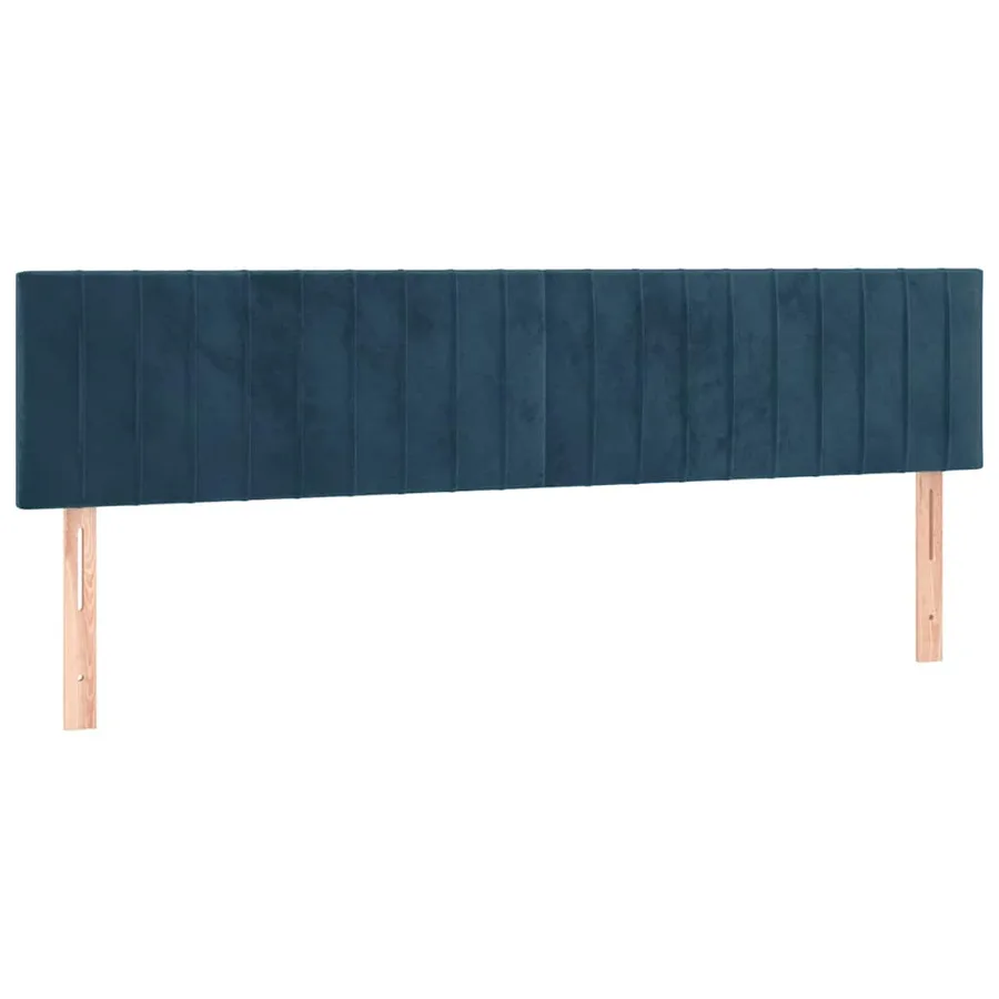 Sommier à lattes de lit et matelas Bleu foncé 200x200cm Velours - 6