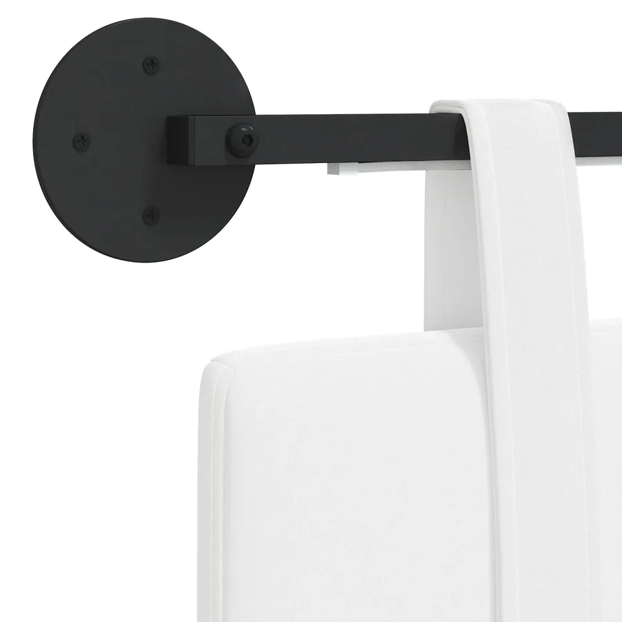 Tête de lit suspendue Avec lumière LED Blanc Tissu - 10