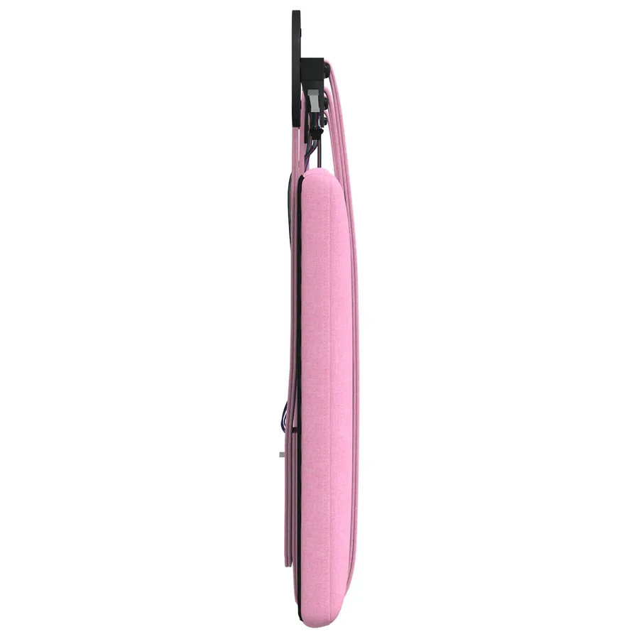 Tête de lit suspendue Avec lumière LED Rose Tissu - 7