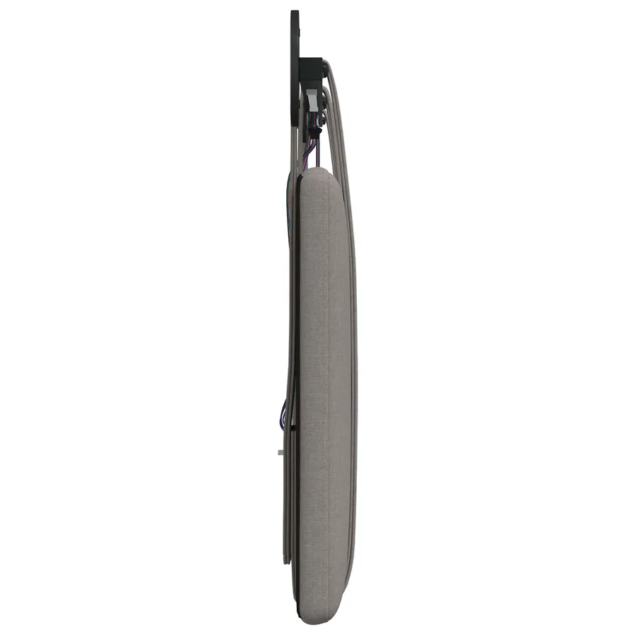 Tête de lit suspendue Avec lumière LED Taupe Tissu - 7
