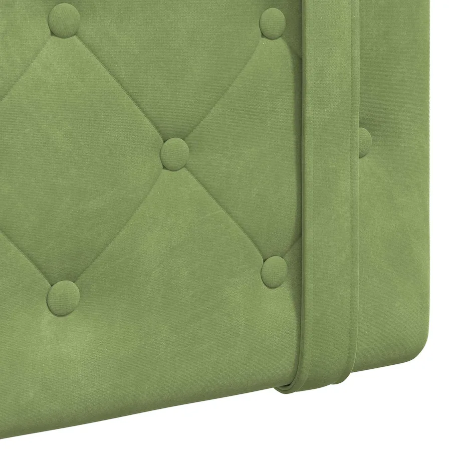 Tête de lit suspendue Avec lumière LED Vert clair Velours - 9