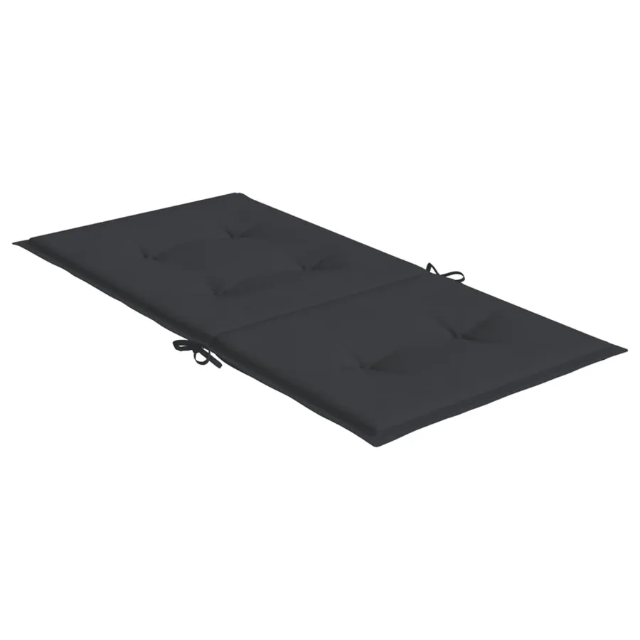 Coussins de chaise de jardin à dossier bas lot de 2 noir - 6