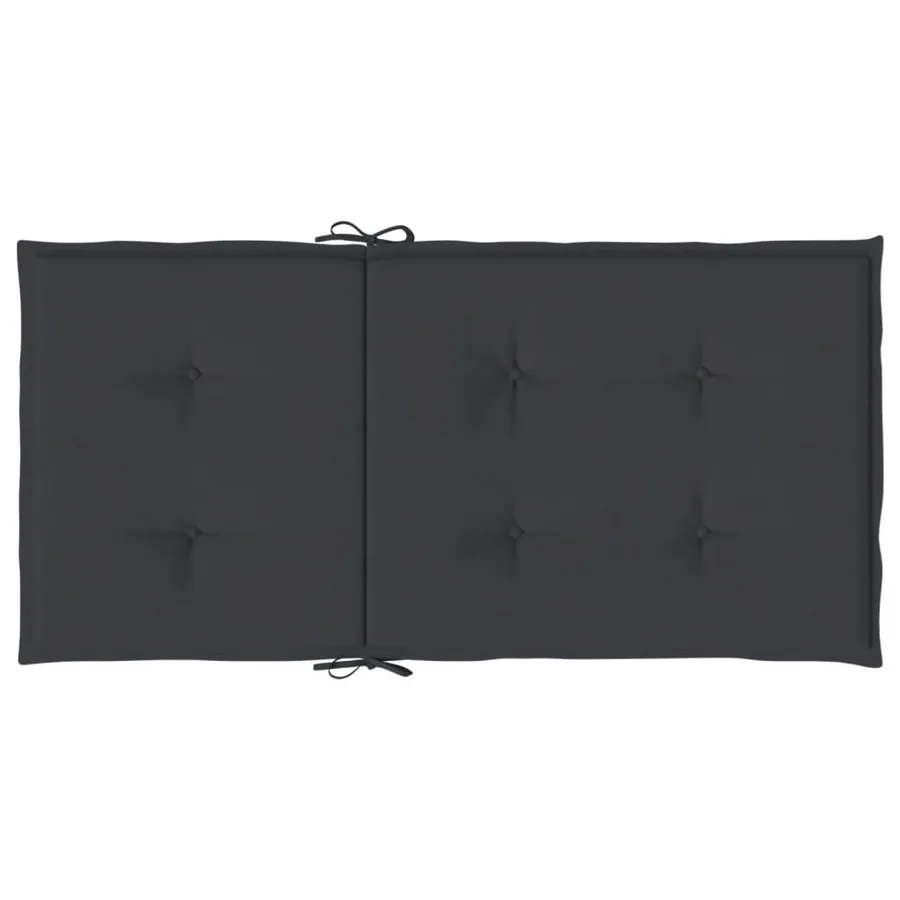 Coussins de chaise de jardin à dossier bas lot de 2 noir - 7