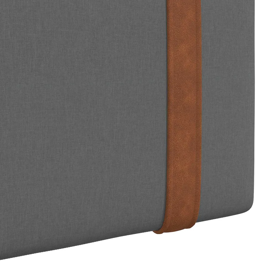 Tête de lit suspendue Avec lumière LED Gris foncé PU antique - 9