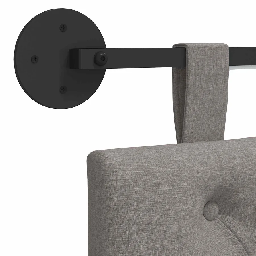 Tête de lit suspendue Avec lumière LED Taupe Tissu - 10