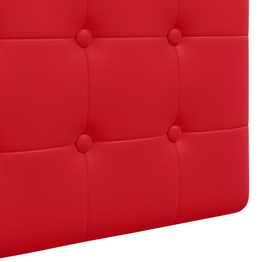 Tête de lit suspendue Avec lumière LED Rouge Simili cuir - 9