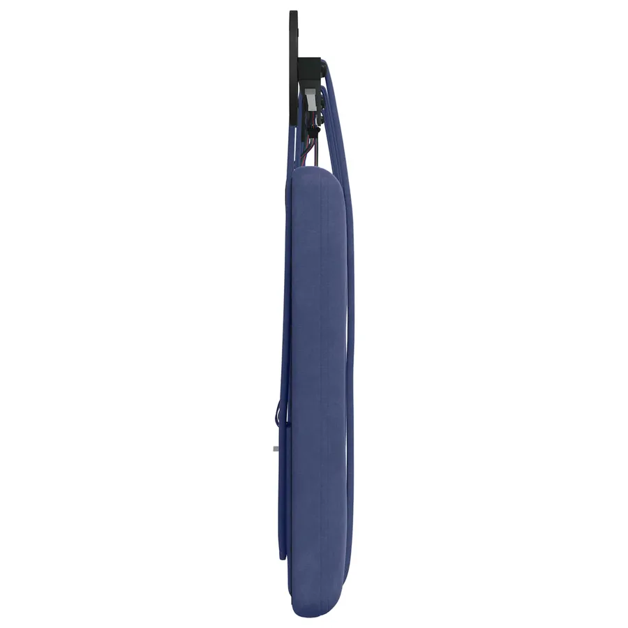 Tête de lit suspendue Avec lumière LED Bleu police Velours - 7