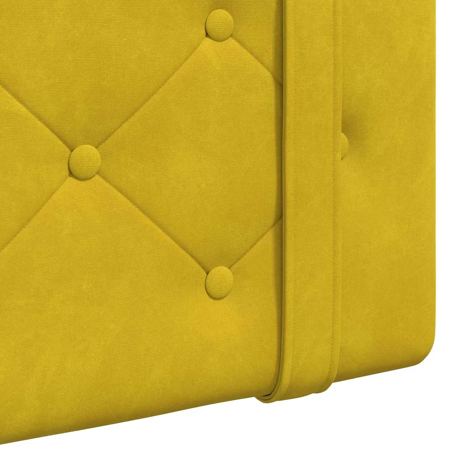 Tête de lit suspendue Avec lumière LED Jaune Velours - 9