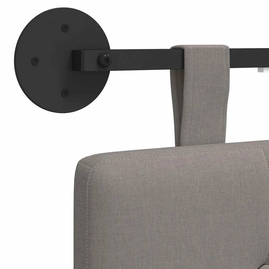 Tête de lit suspendue Avec lumière LED Taupe Tissu - 10