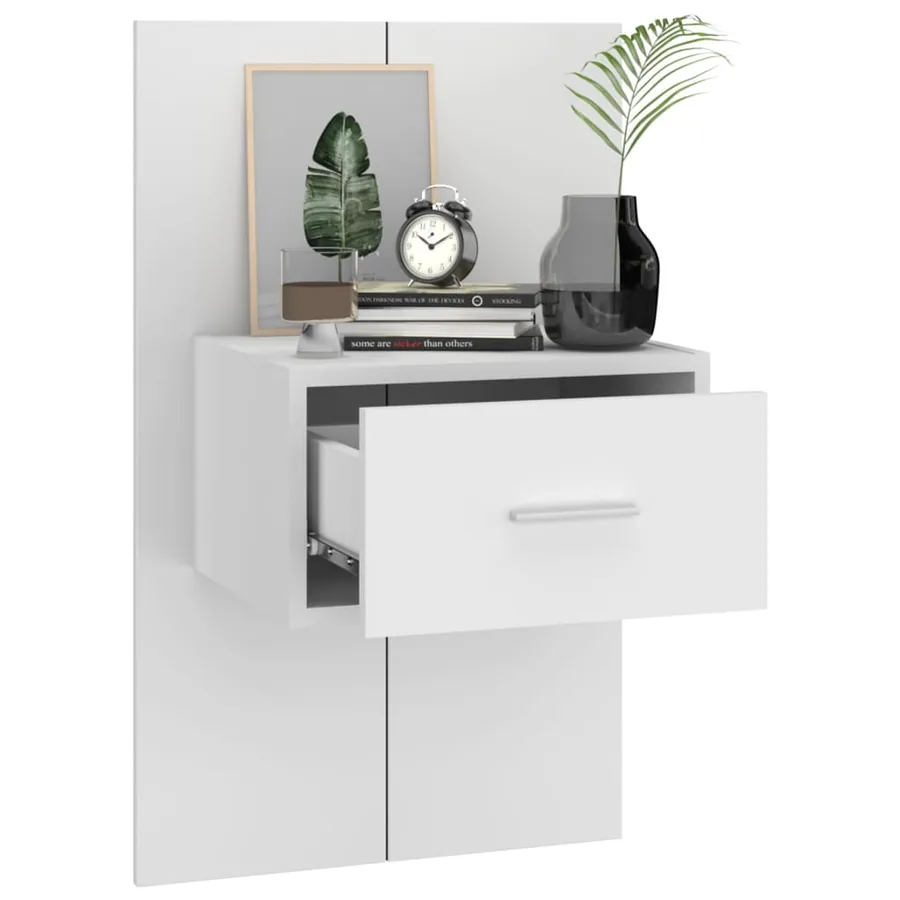 Table de chevet murale Blanc - 7