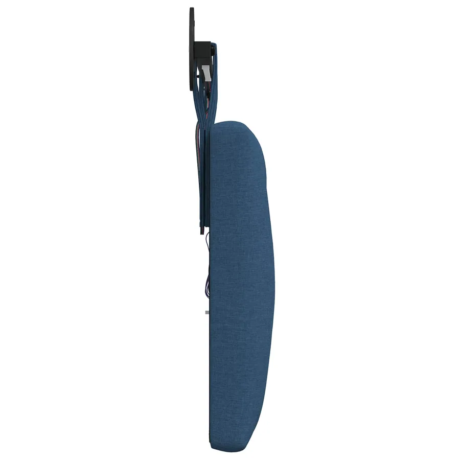 Tête de lit suspendue Avec lumière LED Bleu Tissu - 7