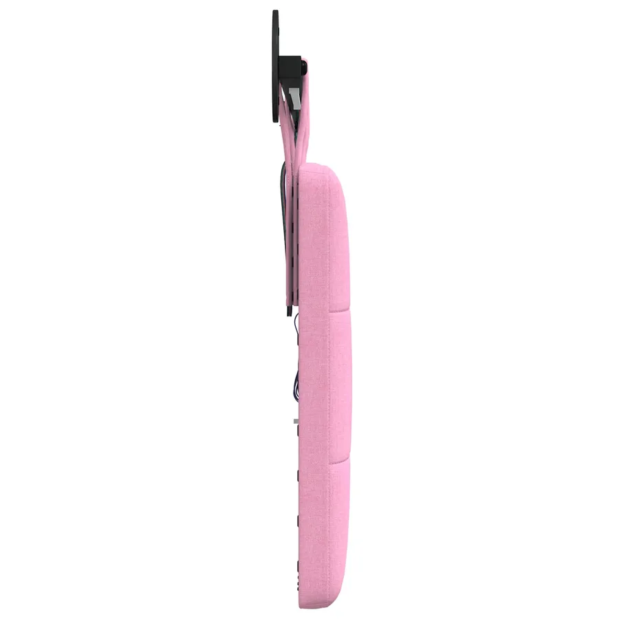 Tête de lit suspendue Avec lumière LED Rose Tissu - 7