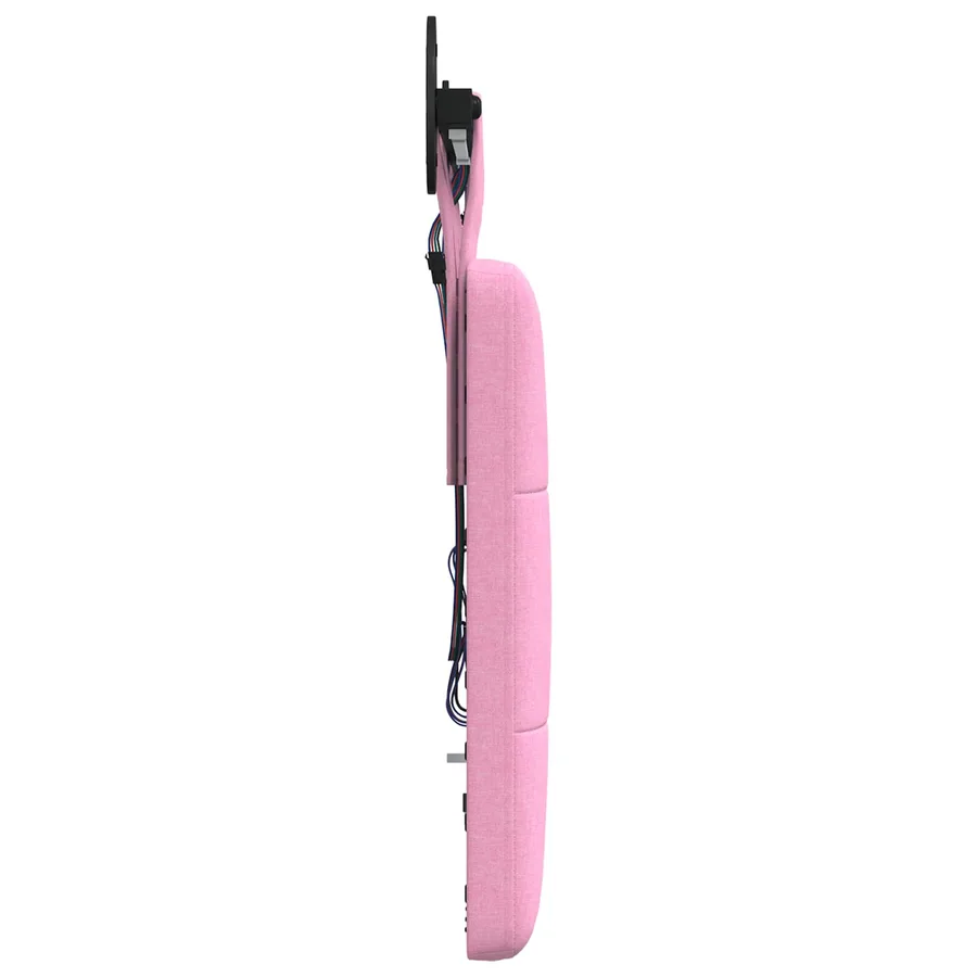 Tête de lit suspendue Avec lumière LED Rose Tissu - 7