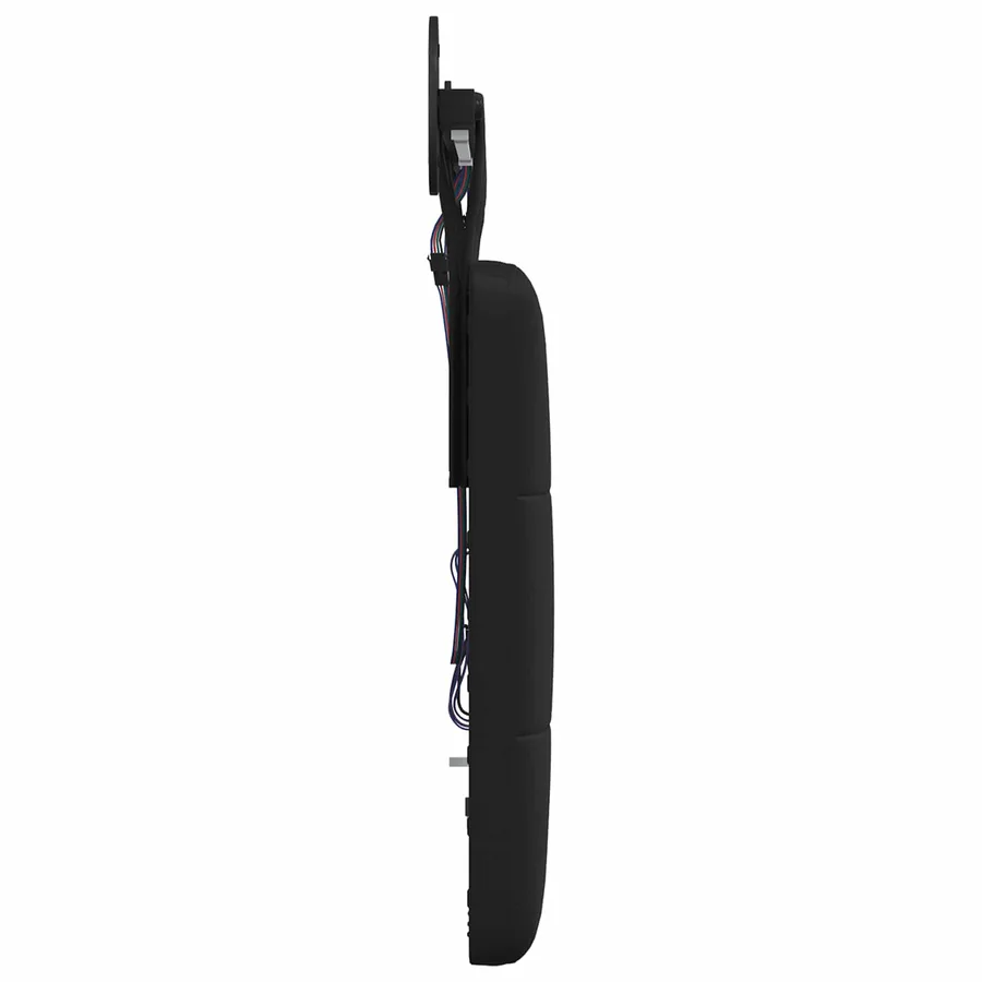 Tête de lit suspendue Avec lumière LED Noir Simili cuir - 7