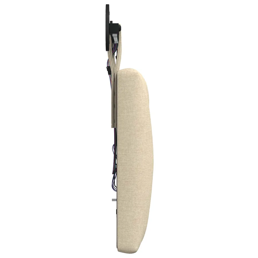 Tête de lit suspendue Avec lumière LED Crème Tissu - 7