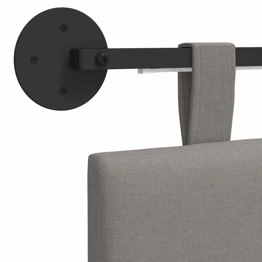 Tête de lit suspendue Avec lumière LED Taupe Tissu - 8