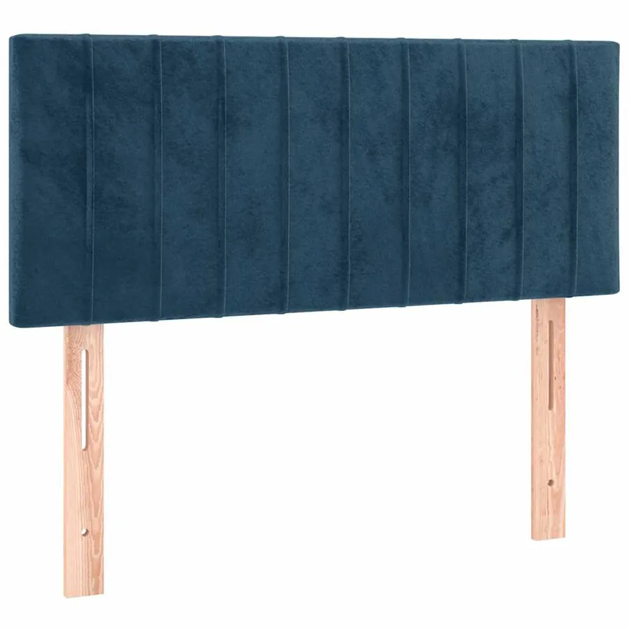 Sommier à lattes de lit et matelas et LED Bleu foncé 80x200cm - 7
