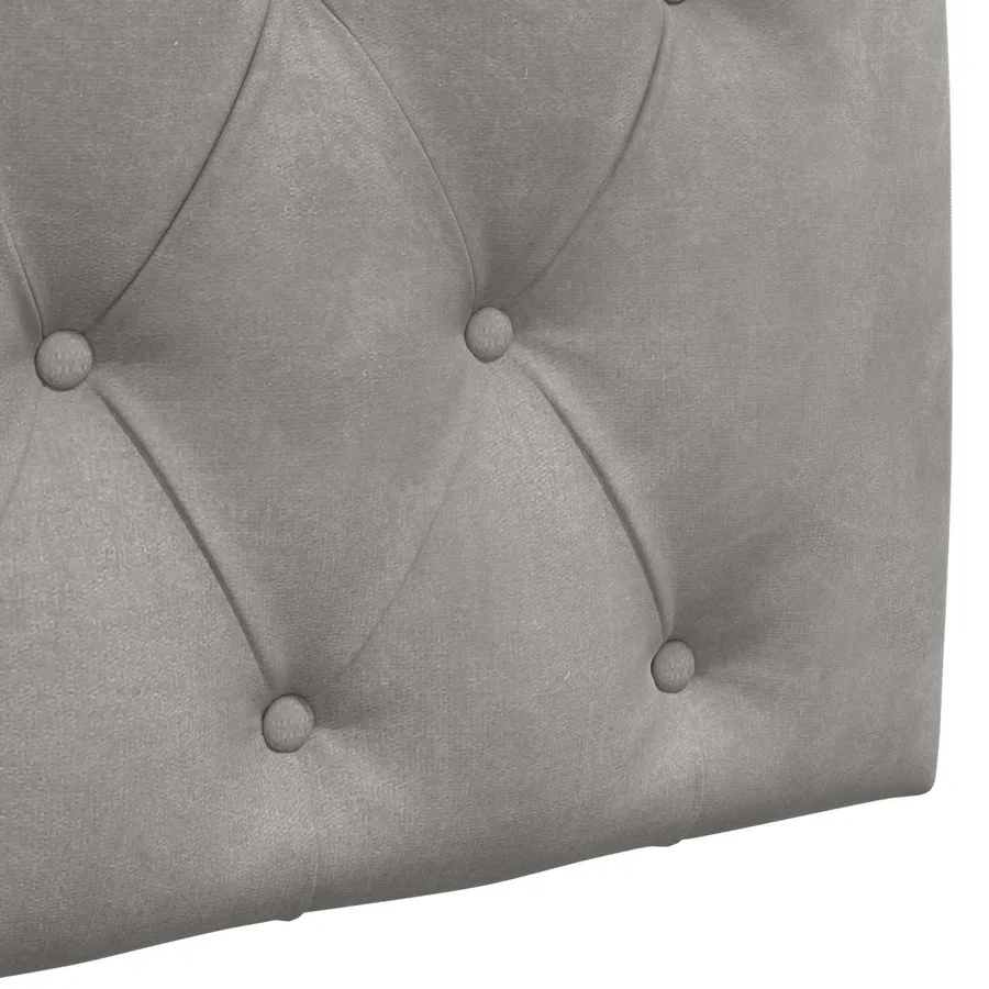 Tête de lit suspendue Avec lumière LED Gris clair Velours - 9