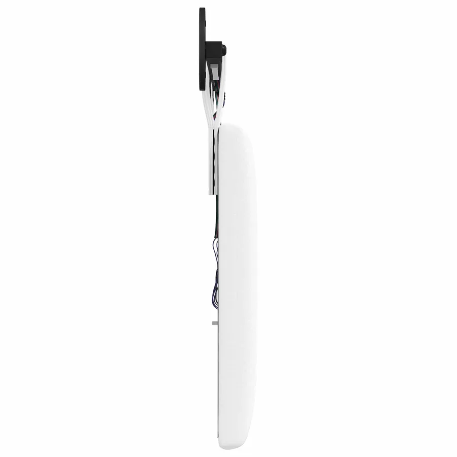 Tête de lit suspendue Avec lumière LED Blanc Tissu - 7