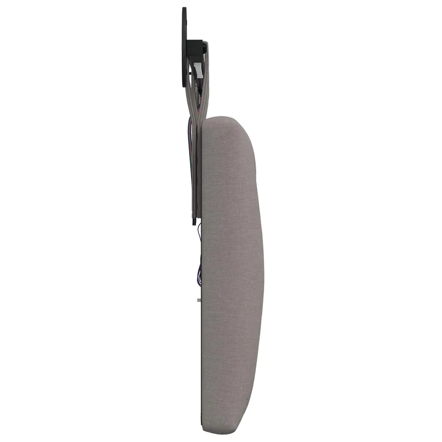 Tête de lit suspendue Avec lumière LED Taupe Tissu - 7