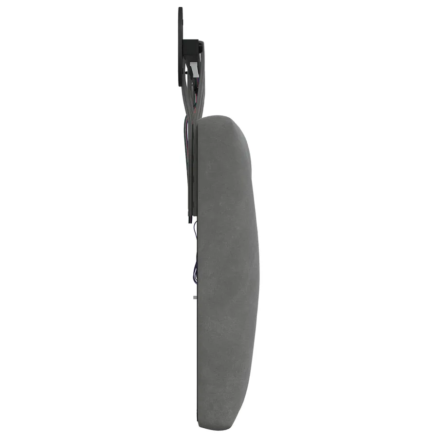Tête de lit suspendue Avec lumière LED Gris foncé Velours - 7
