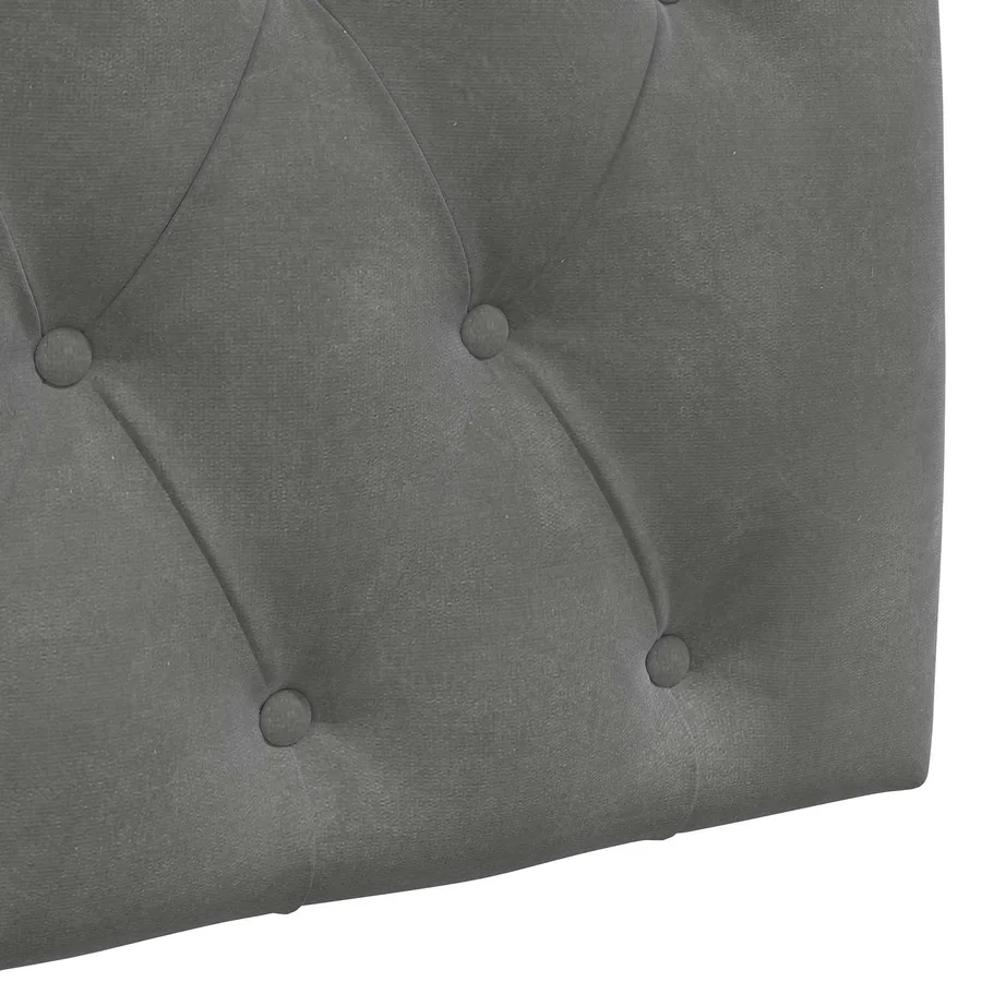 Tête de lit suspendue Avec lumière LED Gris foncé Velours - 9