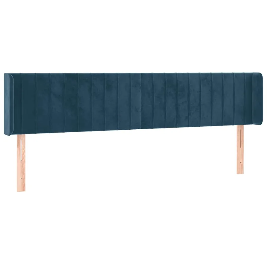 Tête de lit à LED Bleu foncé 203x16x78/88 cm Velours - 3