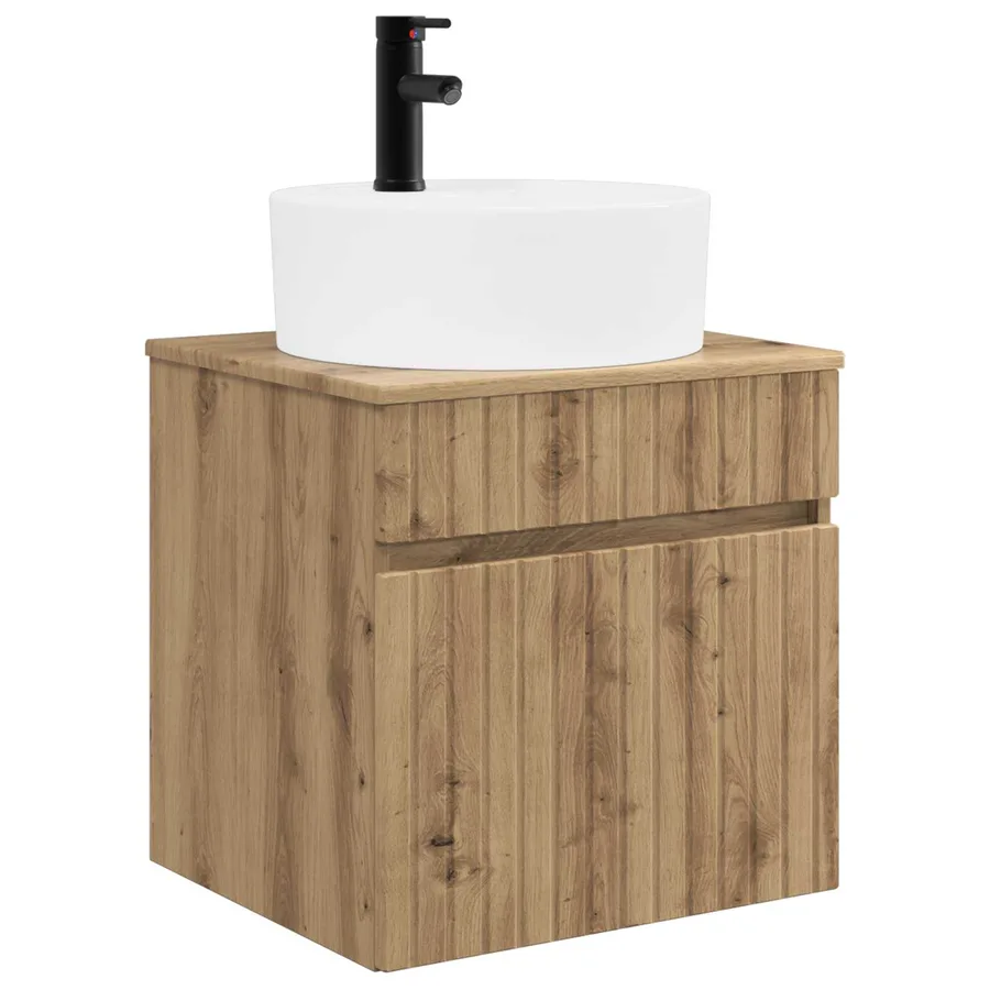 Ensemble d'armoire de salle de bain 5 pc Chêne artisanal - 5