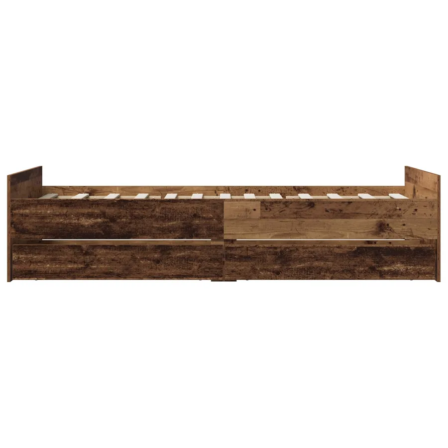 Cadre de lit Bois ancien 90 x 200 cm Bois d'ingénierie - 4