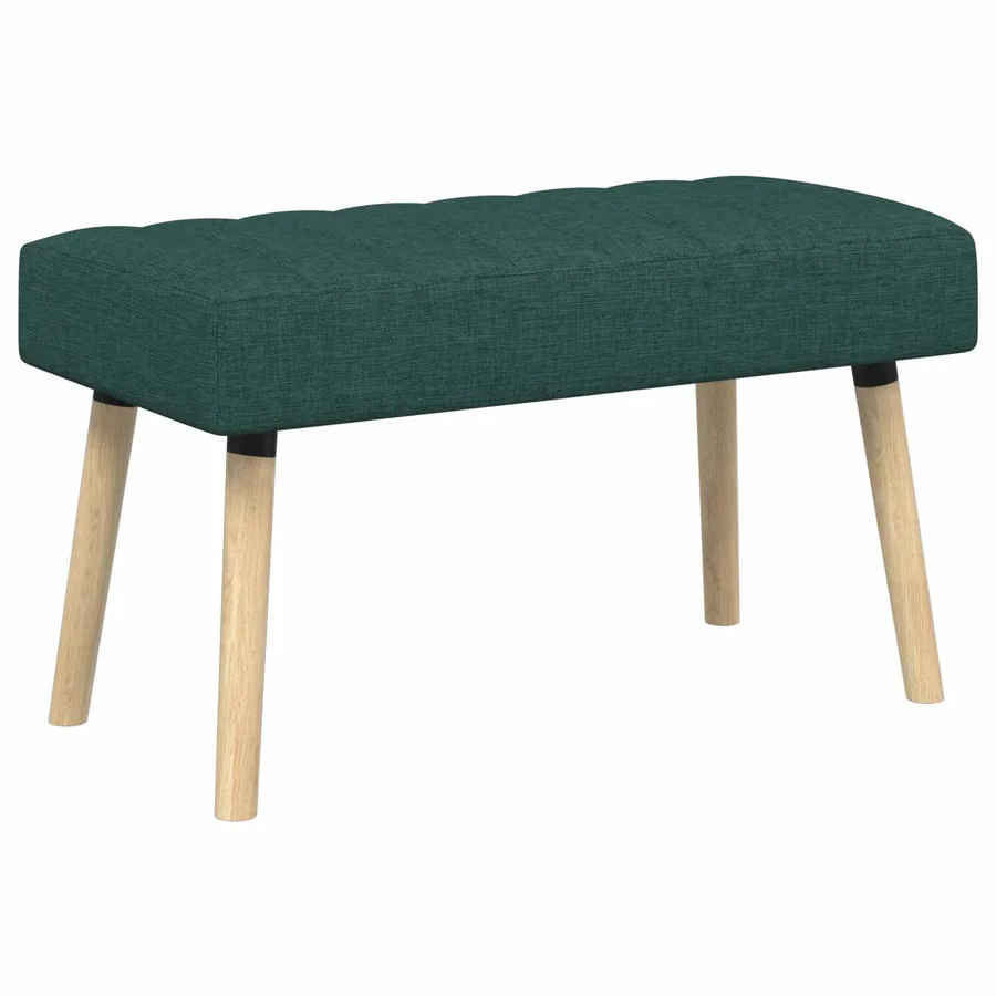 Banc capitonné canal Vert foncé 80 x 40 x 46 cm Tissu - 2